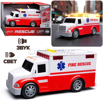 Машина "Реанимация" 1:32 (свет. Звук) в коробке