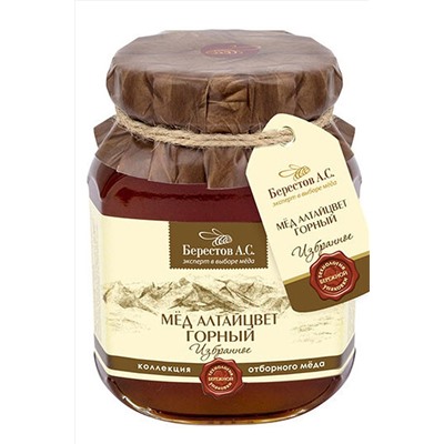 Мёд "Берестов А.С." Горный ст.банка 500г ЭКОПРОДУКТЫ, 1187669