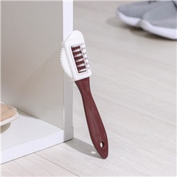 Щётка тройная для обуви: замша, нубук, велюр