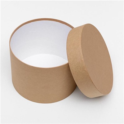 Набор круглых коробок 3в1 «Крафт однотонный», 30×30 - 16×16