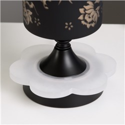 Аромалампа с подсветкой «Цветы» E14 40 Вт +RGB черный 10×10×24.5 см