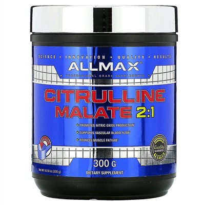 ALLMAX Nutrition, цитруллина малат, с нейтральным вкусом (300 г)