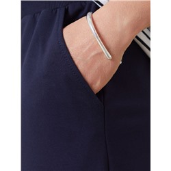 Юбка миди на резинке с разрезами из футера двухнитки с эластаном