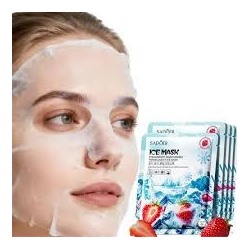 SADOER Увлажняющая и охлаждающая тканевая маска для лица с экстрактом клубники.