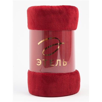 Плед «Этель», 180×200 см, корал-флис, бордовый