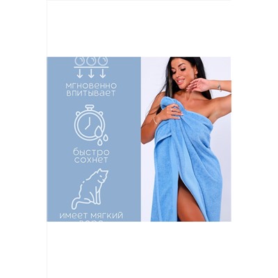 Полотенце банное махровое Софатекс 100х150 для ванны и душа НАТАЛИ, 1019146