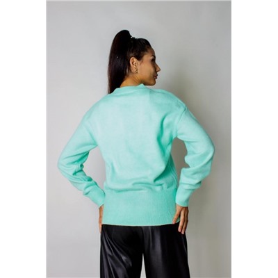 Теплый джемпер F женский арт.1835 (Бирюзовый)