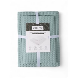 Банные полотенца LoveLife Waffle mint, 2 шт.: 100×150, 50×100 см, хлопок 100%