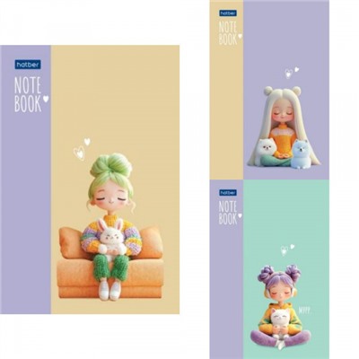 Блокнот А6  40л клетка на склейке "Уютные моменты" (093614) Хатбер