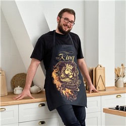 Фартук Этель The King of the kitchen 73×71 см, 100% хлопок, саржа 190 г/м²