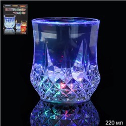 Стакан светящийся 200 мл Ананас пластик / RN-253 /уп 210/ Новогодний