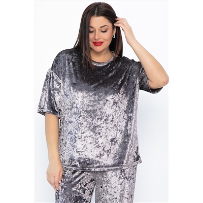 Блуза Таинственное очарование (серо-бежевая) Б14681-25М