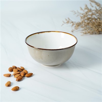 Салатник Magistro «Церера», 650 мл, 15×7.5 см, фарфор, коричневый