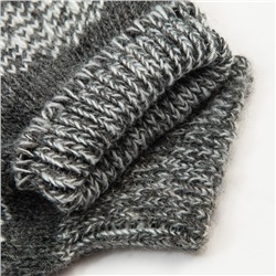 Носки новогодние шерстяные «Зима» цвет лён, размер 25