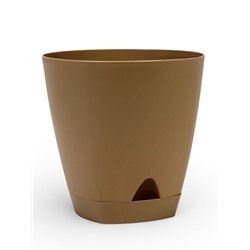 Горшок для цветов с прикорневым поливом Amsterdam, 8 л, цвет молочный шоколад