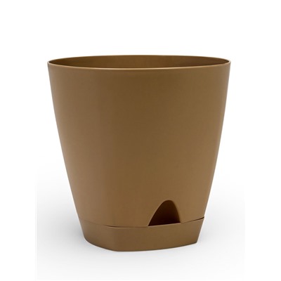 Горшок для цветов с прикорневым поливом Amsterdam, 8 л, цвет молочный шоколад