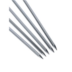 Набор шпажек - шампуров для шашлыка, 12 шт., 30 см, рукоять - кольцо, металлические