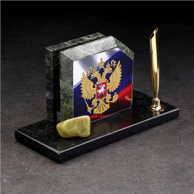 Органайзер-подставка настольный «Флаг с гербом», скос, змеевик