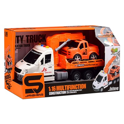 Машина "Грейдер" 1:16 (свет, звук) в коробке