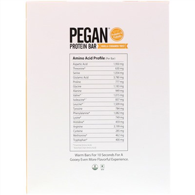 Julian Bakery, PEGAN Protein Bar, Vanilla Cinnamon Twist, 12 Bars, 2.29 oz (65 g) Each