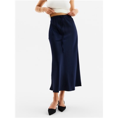 Юбка миди женская MINAKU: Enjoy, синяя, размер 46