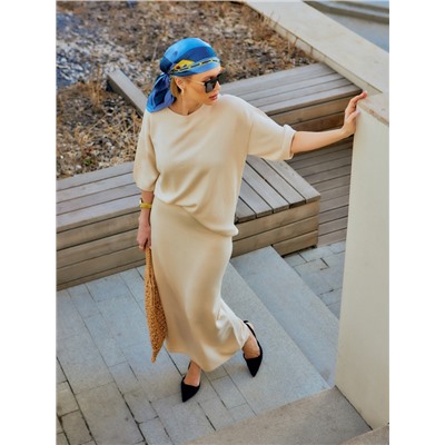 Юбка миди женская MIST, размер 42, бежевая