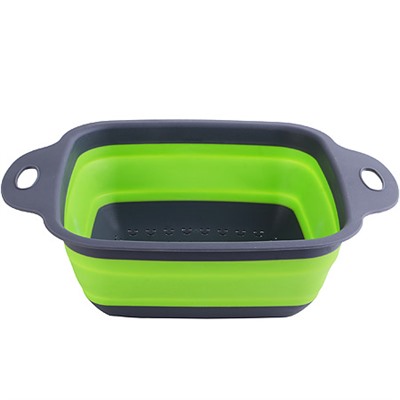 31490-1 Дуршлаг силикон с ручками, ЗЕЛЕН.MB (х60)