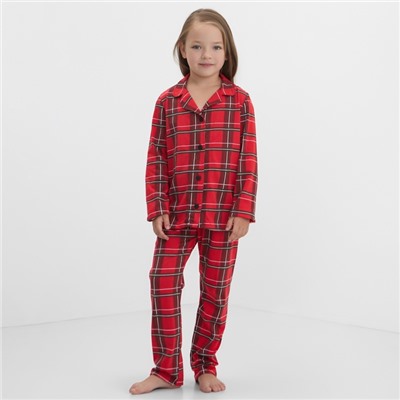 Пижама детская KAFTAN «Клетка» размер 32 (110-116 см)