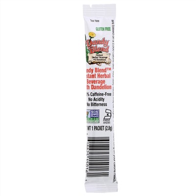 Dandy Blend, Instant Herbal Beverage With Dandelion (Быстрорастворимый травяной напиток с одуванчиком), без кофеина, 25 одноразовых пакетиков