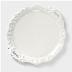 Блюдо с крышкой клош «Винтаж», 24.5×22×13 см, керамика, белое