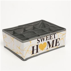 Органайзер для хранения белья, кофр 12 ячеек Sweet home, 27×20×10 см