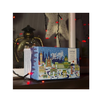 Гирлянда «Бахрома» 4×0.6 м, IP44, тёмная нить, 180 LED, свечение красное, 8 режимов, 220 В