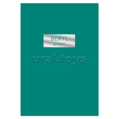 Тетрадь 48л. клетка "Beryl Green" скрепка. Обл.: мел.картон пантон. печ, ламинация soft touch,