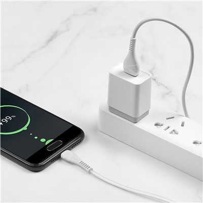 Кабель USB - Type-C Hoco X37 Cool power 15W 100см 3A  (white)