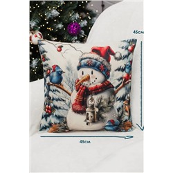 Наволочка декоративная новогодняя 2 шт рогожка НАТАЛИ, 1221267