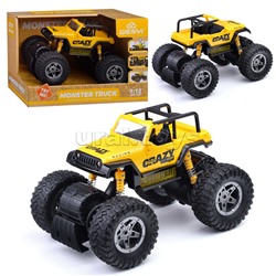 Машина "Внедорожник" 1:12 (свет, звук) в коробке (цвет желтый)