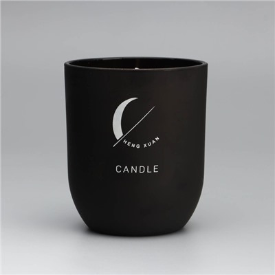 Свеча ароматическая Home Fragrance, одеколон, чёрная, 7×8 см