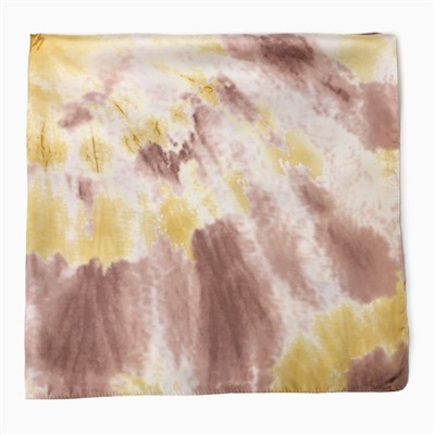 Платок женский MINAKU, размер 70×70 см, коричневый, жёлтый