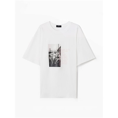 Футболка женская MIST Girl's rules, размер 42, белая