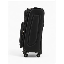 УЦЕНКА Чемодан на колёсах Royalbag маленький 46 л (S), на молнии, с увеличением, кодовый замок, 4 колеса, чёрный