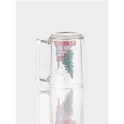 Кружка Luminarc «Рождество», 320 мл, стекло, прозрачная, рисунок МИКС