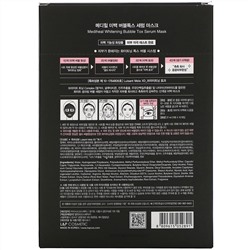 Mediheal, Bubble Tox, осветляющая маска с сывороткой, 10 листов, по 21 мл