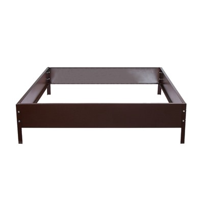 Клумба оцинкованная, 100×100×15 см, коричневая, «Квадро», Greengo