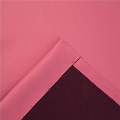 Штора блэкаут портьерная «Этель», 270×300 см, розовая