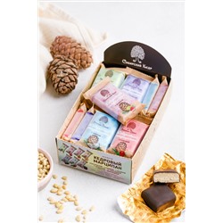 Кедровый марципан Ассорти / 7 вкусов / шоу-бокс / 18 шт / 720 г / ТМ Сибирский кедр