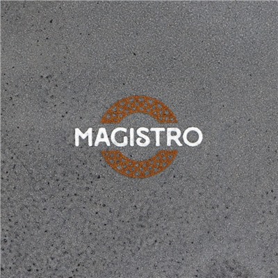 Чайная пара Magistro Urban, чашка 200 мл, блюдце d=14.2 см, фарфор, серая