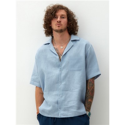 Рубашка мужская с коротким рукавом, MIST размер 54, голубая