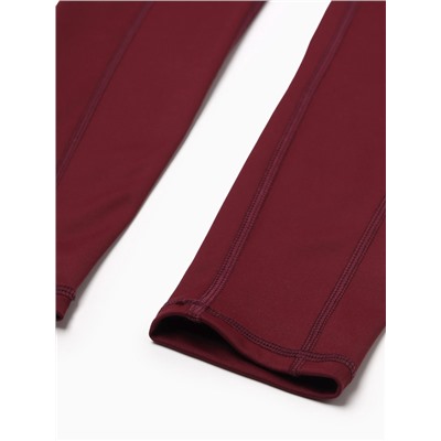 Легинсы спортивные женские MINAKU: SPORTLY, бордовые, размер 48