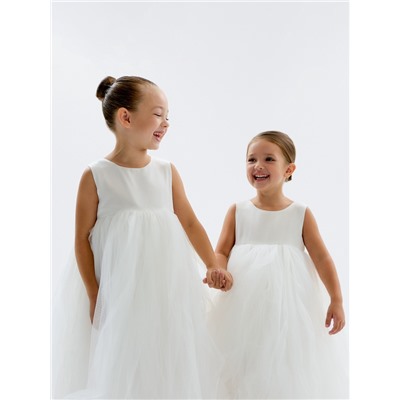 Платье нарядное для девочки KAFTAN, рост 134-140, белое