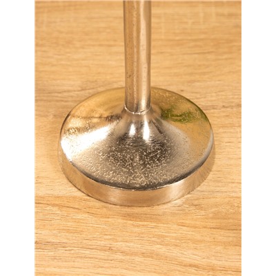 Подсвечник «Модэст», 9×9×27 см, алюминий, серебристый